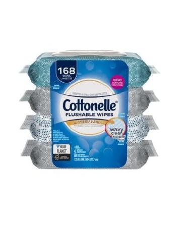 Cottonelle Fresh Care Flushable Cleansing Cloths 42 Sheets Count of 4