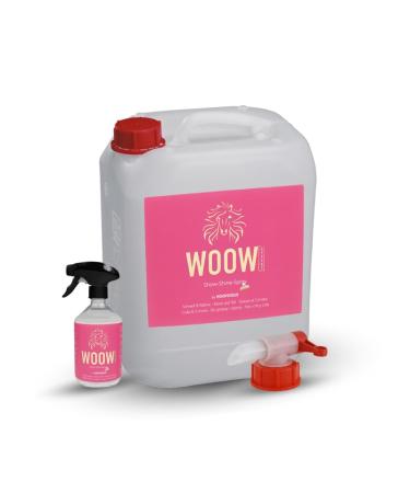 Hoofgold Woow tail and mane spray for horses 500/1000/2500 ml mild care loosens knotting easy combability for volume & gloss with the woow effect (10 ltr.)