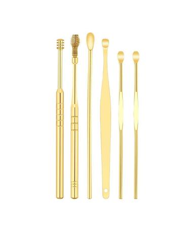 WNPXQNT Ear Cleaner Wax Removal Tool Earpick Sticks Earwax Remover Curette Ear Pick Ear Care Earpick Spoon Cleaning Health Cleanser Tyrant Gold