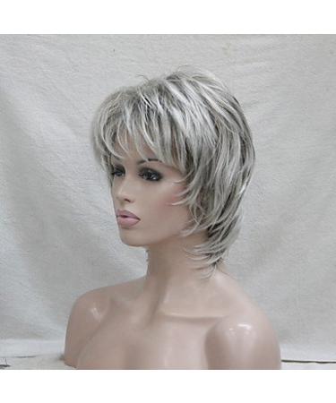 Shop Women's Wavy Gray Scale Balayage Pixie Cut Wig | Natural Layered Hair for Costumes & Everyday Wear - Buy Online on GoSupps.com
