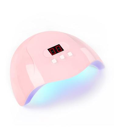 COSCELIA UV LED lamp for gel nails 36W USB portable nail dryer professional LED nail lamp with 30/60/90s timer nail dryer hardening lamp for nail gel (pink)