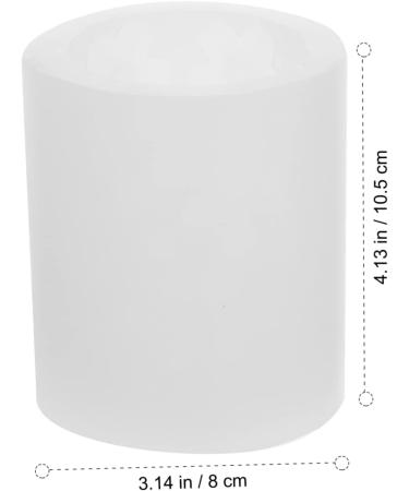 Tofficu 1pc Candle Mold Silicone Molds Mould Cylinder Mold Chocolate Mold Reusable Mold Decorate Plum Bossom White 10.5X8cm - Buy Online on GoSupps.com