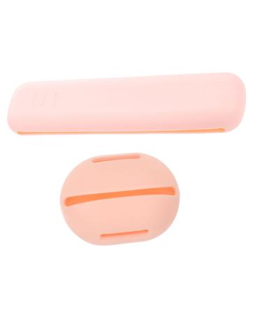 MAGICLULU 1set Powder Puff Storage Box Silica Gel Beauty Egg Miss Fashion Pink Pink 20X4.8CM