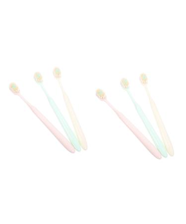 Beavorty 6 pieces tooth cleaning width and thin toothbrush soft portable toothbrush creative toothbrushes soft toothbrush soft brush toothbrush pencil for adults 1 piece (1 Pack) as shown