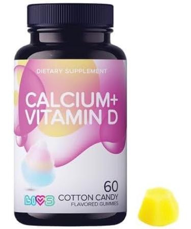 YHN Calcium + Vitamin D Gummies - 60 Ct. Cotton Candy Flavored Supplement - Buy Online on GoSupps.com