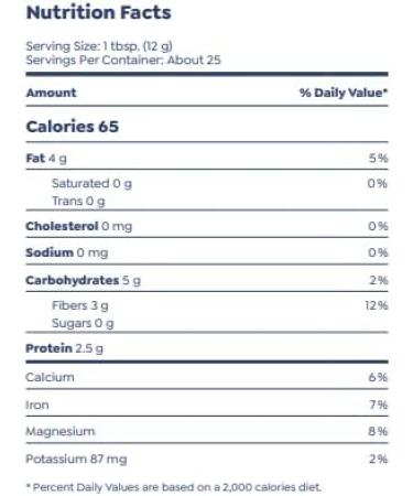 Raw Nutritional Organic Chia Seeds | Complete Source of Vegetable Protein | Rich in Omega-3 | Source of Fibre | 25 Servings Per Container | 300G - Buy Online on GoSupps.com