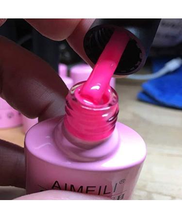 AIMEILI Neon Peachy Pink Gel Nail Polish - Hot Pink 10ml - Buy Online on GoSupps.com