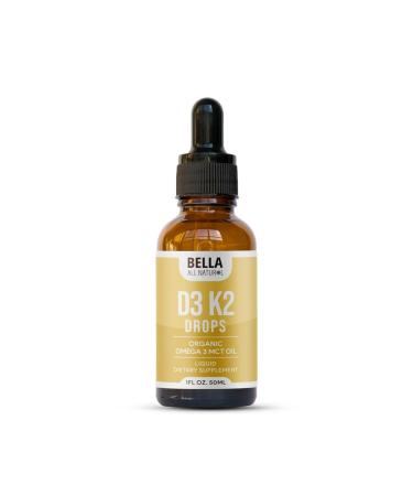 Bella All Natural D3 K2 Drops Organic Omega 3 MCT Oil