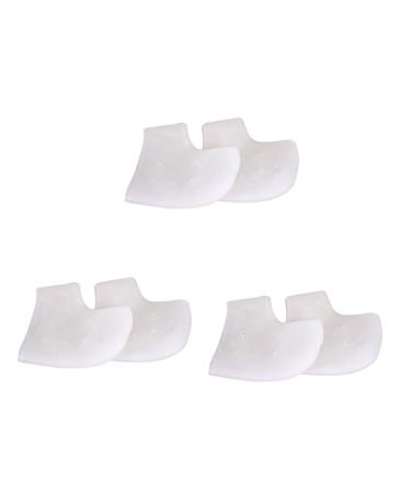 FRCOLOR 3 Pairs Foot Protectors for feet moisturizing Socks Silicone Gel Socks Heel Socks Protectors Sock Heel Protectors Heel Support Heel Sleeve Support Silicone Heel Sleeve Gel Set