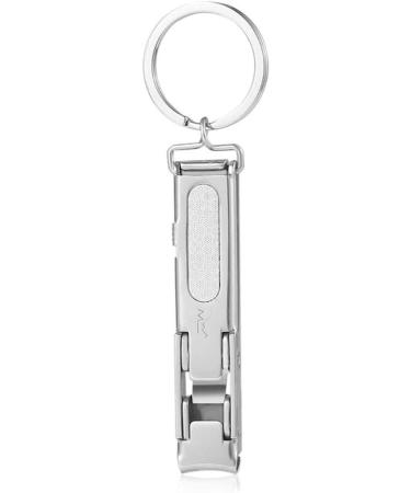 Stainless Steel Ultra-Thin Foldable Hand Toe Nail Clippers Cutter with Keychain Cutter Trimmer Silver Tool Key RingDeft Processed - Buy Online on GoSupps.com
