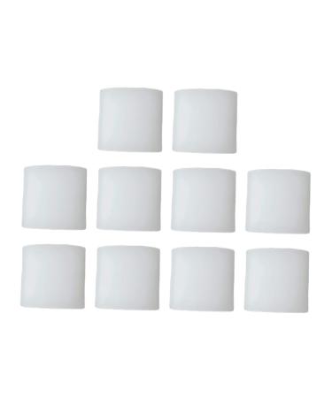 ULTECHNOVO Thumb Spica Splint 10pcs Cover Silicone Caps Thumb Splint Silicone Sleeves Silicone Spacer Overlapping Flexible Spreader Guard Bunion Splint Yoga Silicone Gel White 3x2.5cm