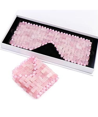 Rose Quartz Jade Mask - Healing Stone Anti-Wrinkle Reduces Puffiness Tension And Headaches. M