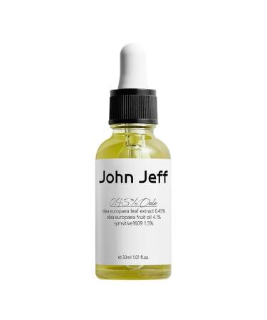 1PC John Jeff Olive Soothing Special Care Oil Serum Relieving Redness Balancing Moisturizing Facial Essence Strengthen Skin Oil Ampoule (Dry Skin 30ml)