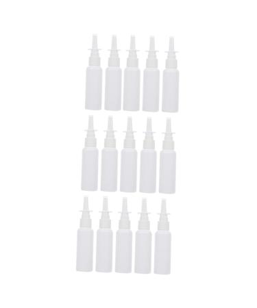 DOITOOL 15pcs Direct Spray Spray Bottle Travel Spray Bottle Outdoor Cleaner Travel Bottles for Toiletries Cleanser Container Nasal Spray Bottle Empty 2 Oz Nasal Fine Mist Sprayers White
