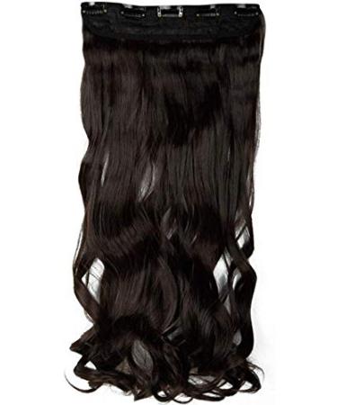 SEGO 74cm Clip-in Hair Extensions - Wavy Dark Brown Weft with 5 Clips | 130g Real Hair Look - Buy Online on GoSupps.com