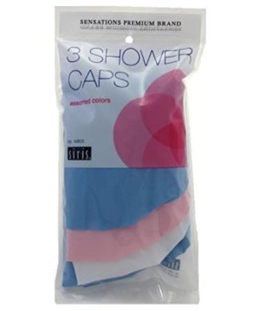 Siris 3 Shower Caps Assorted Colors