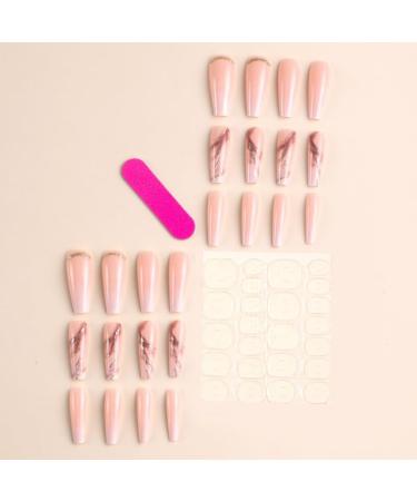 24Pcs Press on Nails Short Fake Nails Acrylic T-Shape False Nails Summer Reusable Artificial Nails for Women Girls A - Buy Online on GoSupps.com