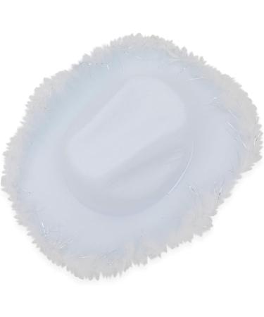 Zodaca White Cowboy Hat with Feathers - Western Felt Cowgirl Hat for Halloween Costume and Parties - Buy Online on GoSupps.com