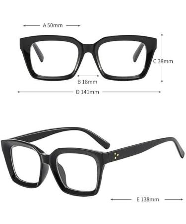 Fuqinqingoz Oversized Blue Light Blocking Reading Glasses - Square +300 C6 | Fatigue Relief & Enhanced Comfort - Buy Online on GoSupps.com