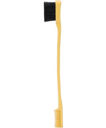 Qukaim Lash Comb Eyebrow Brush Double Head Wheat Makeup Beauty Tool Yellow Eyelash Comb - Buy Online on GoSupps.com