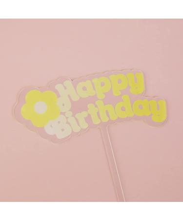 Personalised Cake Toppers Cake Decorations Cake Toppers Glitter Rainbow Birthday Number Birthday Cartoon Cake Decorating Supplies for Kids (Color : Digital Pink 0) (Color : Flowers Happy 1) ( Color : - Buy Online on GoSupps.com