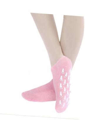 FRCOLOR spa Gel Socks Womens Socks moisturizing Heel Socks Women s Socks Women Gel Socks heal Repair Socks Overnight Gloves spa Socks Women Socks Gel Socks Pink Miss Cosmetic Socks medium