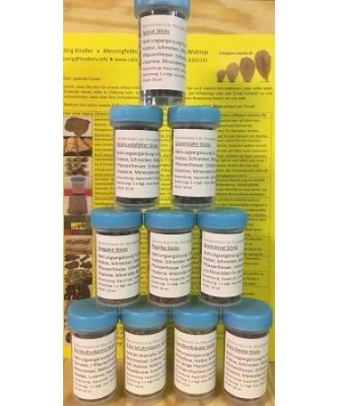 catappa-leaves 100ml Food Sticks (Carrot Herbs) in a handy screw top tin - Shrimp and Fish Food.