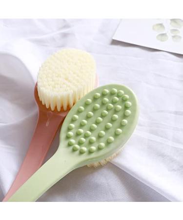 Frava Long Handle Bathing Brush - Soft Bristle Back Scrubber for Shower Body Cleaning & Peeling Brush (Gray) | Ideal for Home & Spa Use - Buy Online on GoSupps.com