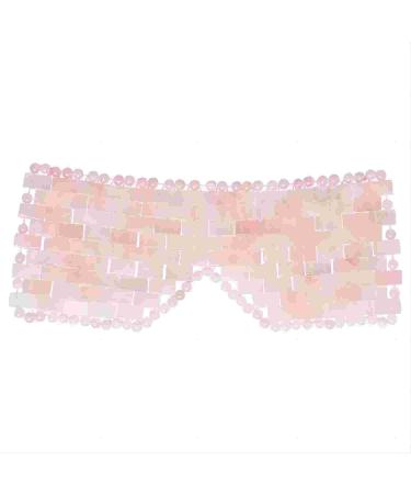 Rose Quartz Eye Mask Jade Eye Mask 100% Natural Crystal Eye Mask Reusable Gemstone Eye Mask Eliminate Wrinkles Puffiness Headache and Migraine Relief Hot or Cold Using