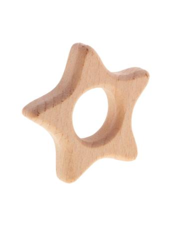 DIY Wooden Star Teething Pendant - Natural Color | Safe Eco-Friendly Baby Teether | UK Shipping Available - Buy Online on GoSupps.com