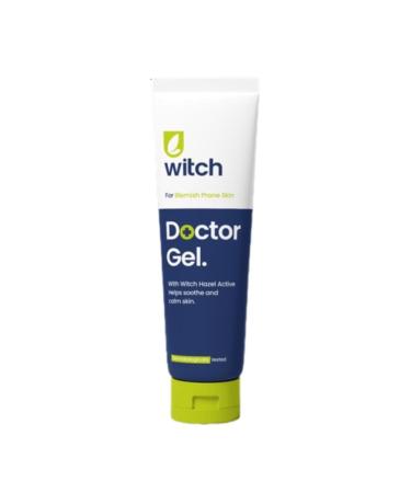 Witch Doctor Gel 35ml with Witch Hazel, helps calm and soothe skin. Packaging may vary