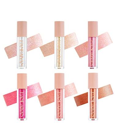 YOUNG VISION 6 Colors Shimmer & Glitter Lip Gloss Set - Perfect Gift for Women/Girls - Buy Online on GoSupps.com