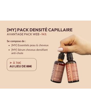  MiY MiY | Serum + Hair Oil Pack | Hair Growth & Anti-Hair Loss | Keratin Vegan Omega 3 6 9 Aloe Vera Ginkgo Biloba Oil Complex | Made in France - Buy Online on GoSupps.com