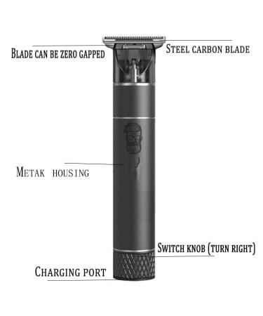 Professional Metal Hair Clippers for Men | Cordless USB Rechargeable Hair Trimmer & Beard Clipper - KM1944 - Buy Online on GoSupps.com