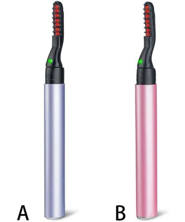 Ladies Electric Eyelash Curler Fast Heating Long Lasting Aluminium Pipe Battery Powered Makeup Tools Beauty Supplies Pink - Buy Online on GoSupps.com