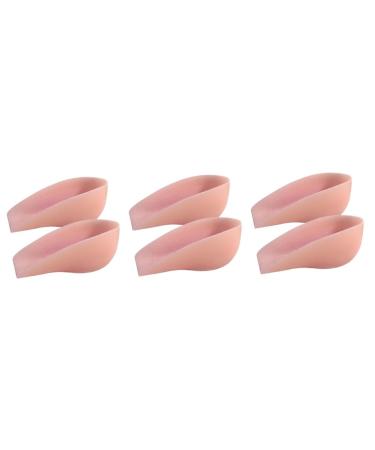 NOLITOY 3 Pairs Height Increase Insoles Shoe Inserts for Height Insoles for Heels Height Increase Feet Cushions Plantar Heel Cup Pink Translucent Take Off Your Shoes Men's