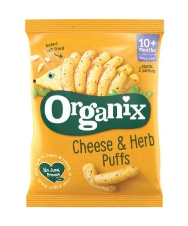 Organix Goodies Organic Puffs - Cheese & Herb 12mth+ (15g) - Pack of 2