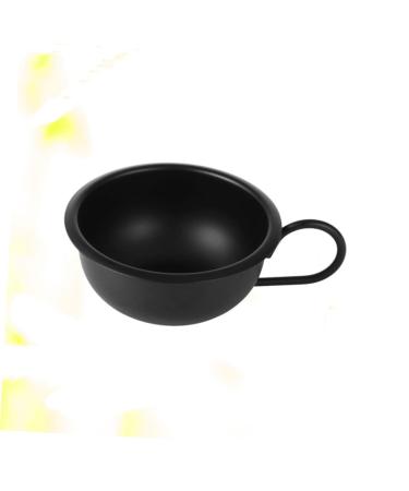 Minkissy 3-Pack Metal Shaving Bowl Set for Beard Hair Removal | Shaving Foam Shells & Handle | 9.2x9.2cm Black - Buy Online on GoSupps.com