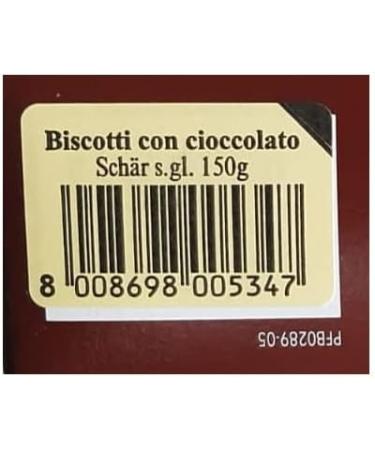 dr. Sch r Biscotti Senza Glutine con Cioccolato Lot of 3 gluten-free biscuits with dark chocolate 150 g + box of 400 g - Buy Online on GoSupps.com