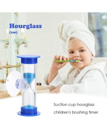 Children's Handwroll Toothbrush & 2-Minute Sandglass Timer - Mini Hourglass for Brushing Teeth (Pink) | International Shipping - Buy Online on GoSupps.com
