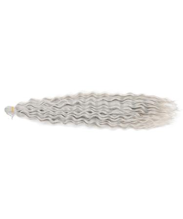 DSOAR Deep Twist Crochet Hair - 22 Ombre Kinky Curl Braiding Hair Extensions - 3 Packs Silver/Gray Synthetic Hair - Buy Online on GoSupps.com