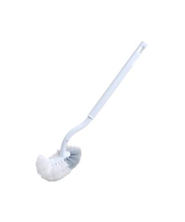 Toilet Bowl Brush and Holder Corner Cleaning Brushes Double Side Curved Plastic Brush Toilet Bathroom Long Handle Cleaning Supplies