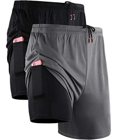 Neleus Men's 3 Pack Compression Short with India