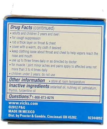 Vicks Vaporub Ointment 1.76 Oz by Vicks (Pack of 2) - Soothing Relief x2 - Buy Online on GoSupps.com