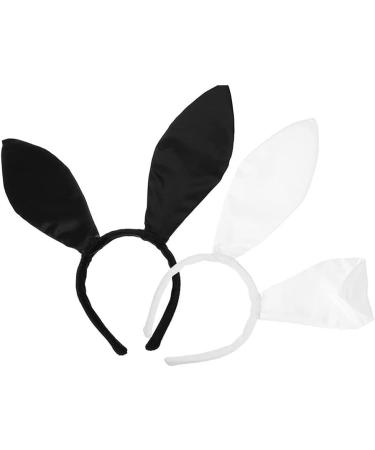 Bunny Ears Hairband Rabbit Ear Headband White Rabbit Ear Hair Band Headwear Cosplay Costume Prop for Kids Adults Easter Party Favor Hair Accessories - Buy Online on GoSupps.com