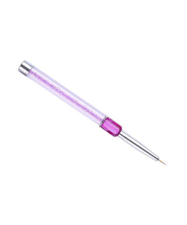 minkissy Dual Brush Pens Gel Nail Brush Flat Brush Pen Nail Brush Pen Purple Manicure Builder medium Purple