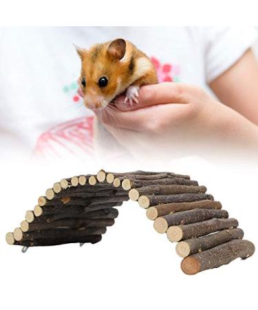 FDIT hamster wooden bridge Small animals wooden arch bridge ladder small animal cage decoration for guinea pig chinchilla ferret reptil (s)
