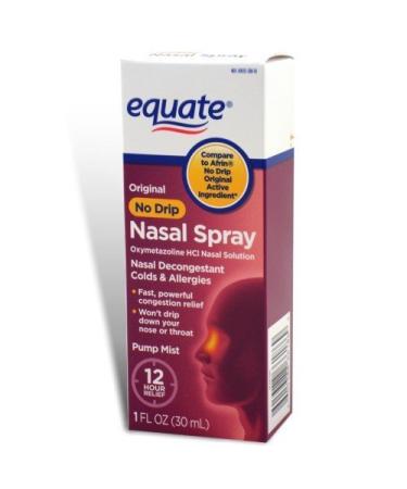 Equate - Nasal Spray, No Drip Original (compare To Afrin), 1 Fl Oz (Pack of 2)