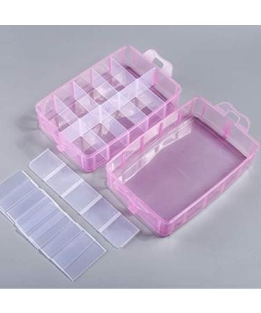 Sooyee 3-Tier Bead Organizer and Storage Container - 30 Compartments for Washi Tape, Toys, Hair Accessories, Nail Art, Fishing Tackle - Pink - Buy Online on GoSupps.com