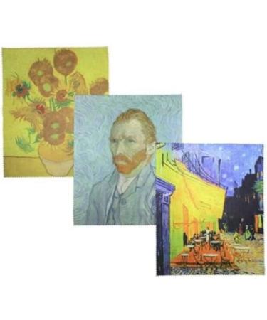 Premium Vincent Van Gogh Art Microfiber Cleaning Cloth 5 Pack - 6x7 Inch Eyeglass Phone & Camera Lens Cleaner - Buy Online on GoSupps.com